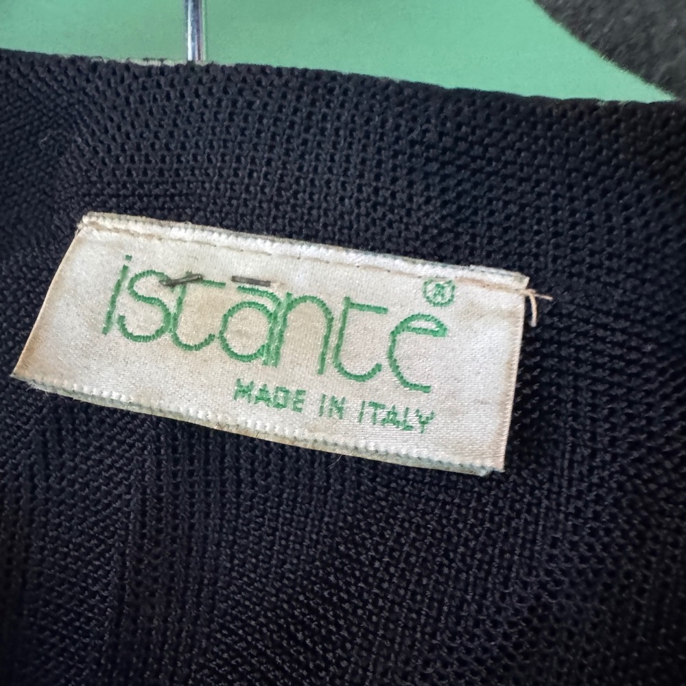 Istante Versace Sleeveless Top Navy Sheer Mesh Floral Trim Vintage 90s Italy - Picture 11 of 11